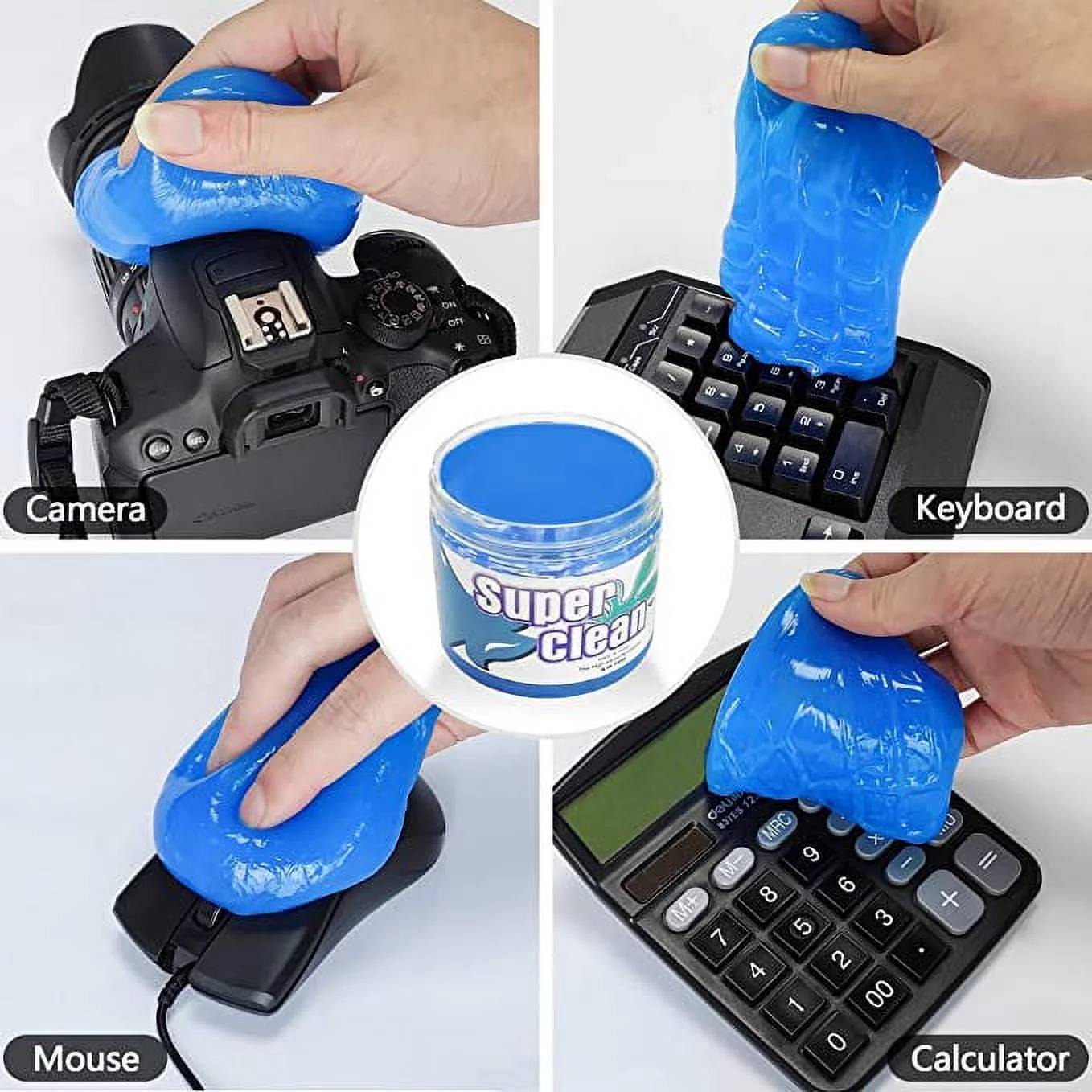 ✅ Car Cleaning Gel, Universal Dust Cleaning Gel for Electronic Devices Keyboard, Cleaner Gel for Car Interiors/Crevice and Home Office Items Surfaces.

✅ Deep Cleaning Power: cleaning gel effortlessly reaches into every nook and cranny of electronic equipment, keyboards, car interiors and home office surfaces, effectively removing dust, dirt, and debris. Its specialized formula ensures a thorough cleaning, leaving it looking brand new.

✅ Versatile and Reusable: The gel can be used on various surfaces, simply press and roll the gel over the targeted area, and watch as it picks up dirt and particles. Plus, it is reusable, making it a cost-effective and environmentally friendly choice.

✅ Non-sticky and Safe: Our gel is non-sticky and leaves no residue behind. It is safe to use on all surfaces and will not cause any damage or discoloration. Enjoy peace of mind knowing that our gel is designed with both your car's cleanliness and protection in mind.

✅ Long-lasting Freshness: Not only does our gel eliminate dirt and grime, but it also absorbs unwanted odors, leaving your car with a refreshing scent. Experience a clean and pleasant driving environment every time you step into your vehicle.