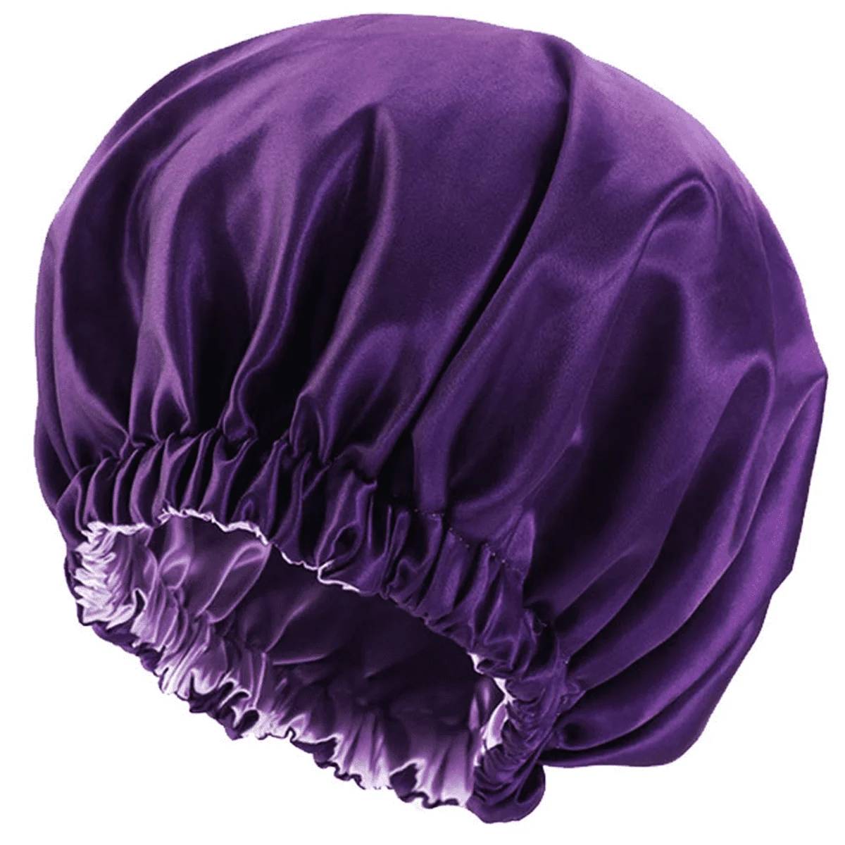 Silk Bonnet Satin Bonnet Hair Bonnet for Women Shower Caps for Curly Hair Long Hair Double-Layer Large Reversible.

Double-layer satin sleep cap are comfortable and breathable, Give your hair better protection, Locking in moisture better, Prevent tangles in your hair, Keep your hair smooth, and Prevent static electricity in your hair, You can use it in any environment, whether you are relaxing at home, sleeping or bathing, washing face, making up, SPA, cooking etc.
Feature:
. Breathable
. Soft
. Comfortable
. Satin

Packing list:
1x Satin Bonnet