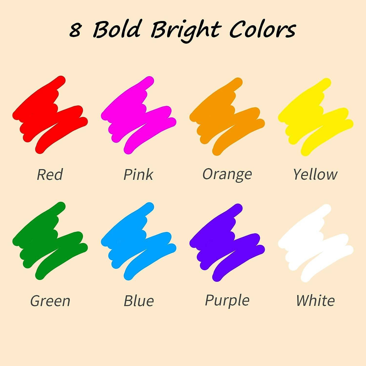Erasable Chalk Markers - Liquid Chalk Ink Pens, Water-Based, Non-Toxic - Reversible Tip (8 Pack), for Kids Art, Menu Board, Glass, and Window Paint Marker Pens

1. Non-Toxic

The Chalk Markers are made with non-toxic materials making them safe to use by kids!

2. Water Based

These Mearens Chalk Markers are water-based and have a reversible tip. So they are washable, reusable and safe to use while keeping their incredible vibrant colors.

3. Easy to Clean

Just use a damp cloth to wipe away the liquid chalk marker ink for a smear-free sparkle, use at home.
