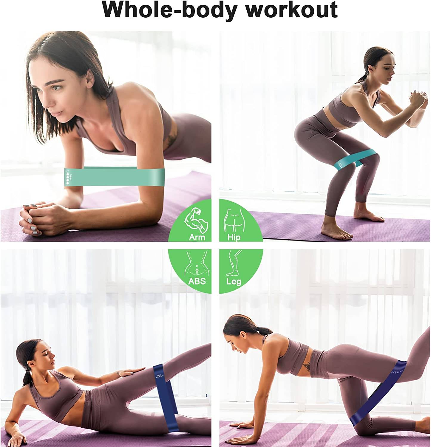 ACHIEVE YOUR GOALS ANYWHERE: Insonder | FIT Loop Resistance Bands are used by men and women of all fitness levels. A Loop Resistance Band increases the effectiveness of your exercises enormously. Exercises like jump squats and lunges will be more intense. Increase strength and power, flexible, lean and fit very fast. Our Loop Resistance Bands are easy to carry and you can train everywhere at any time you want. There is nothing that can keep you back from reaching your fitness goals..<br /><br />

Specification:<br />
Name: Resistance Band<br />
Material: Natural Rubber<br />
Color: Navy Blue<br />
Item Size: 11.81 inch x 1.97 inch<br />
Number of sets: 5<br />

5 Resistance Levels: <br />
X-Heavy : 30-40 LBS<br />
Heavy: 25-30 LBS<br />
Medium: 15-20 LBS<br />
Light: 10-15 LBS<br />
X-Light: 5-10 LBS<br />