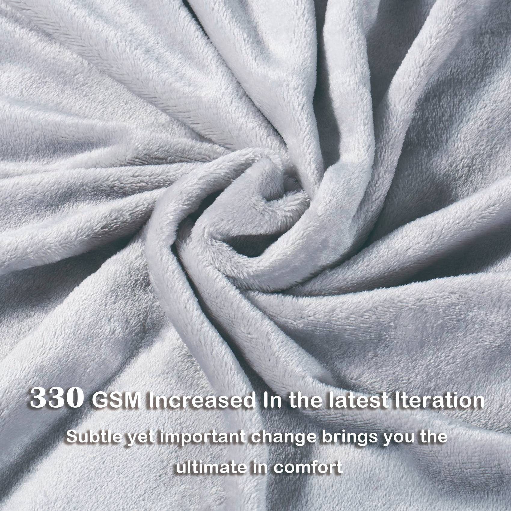 The High quality Fleece bed blankets are not prone to fiber shedding, not easily pilling, not fading color

As is well known,Flannel fleece blankets more warm and beautiful,our luxurious fleece blanket adopts a thickened 330gsm double-sided design, with fine and soft fibers, good insulation, smooth surface, and can bring you the ultimate skin friendly feeling and gentle feeling on any side and position.

Whether it is a cold night or any season of the year, it can provide you with a comfortable, fluffy and soft experience.
It is a multifunctional blanket suitable for use on sofas, beds, lounge chairs, or outdoors Exquisite craftsmanship and light gray blanket design give people a minimalist, modern, atmospheric, luxurious visual experience, and are easy to match with furniture, making it a versatile color
Such a soft flannel fleece blanket is really great as a gift for friends, family, Christmas, and New Year
