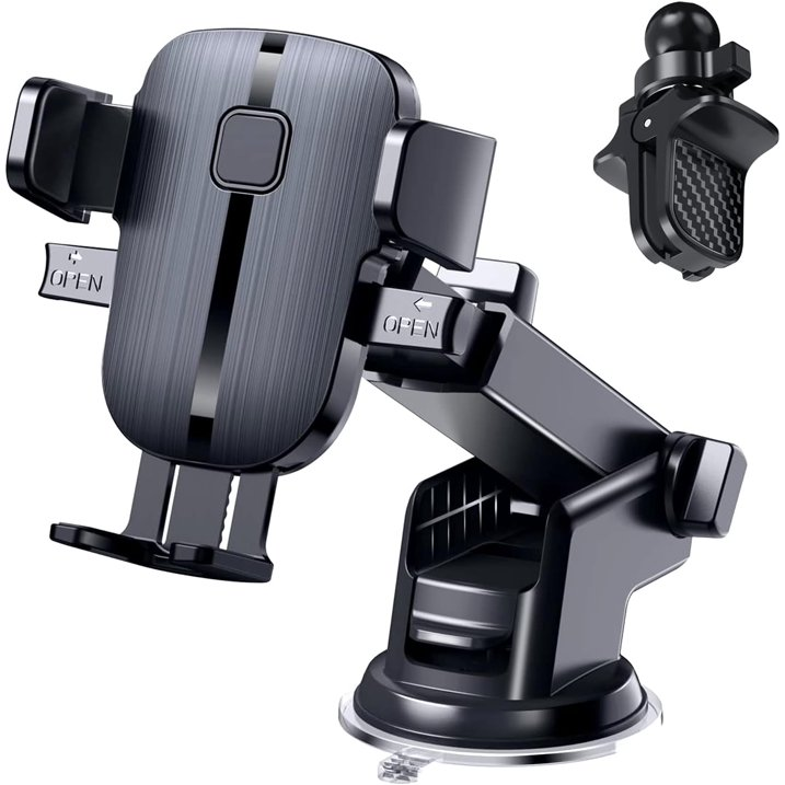 ⭕ Juyafio Versatile Car Phone Mount Universal Fit,Easy Install,Durable Ideal for iPhone 13,12,11, Samsung Galaxy S20+ More Perfect for Road Trips & Commutes Great for Busy Individuals & Tech Enthusiasts, Black

⭕ Hold the phone! Keep your favorite sidekick within eyesight at all times with our item. Car Window or Dash Phone Mount. The mount is simple to use, simply attach to your window or dash for the best view. The suction cup mount is sturdy and trustworthy to make sure you can stay safe out on the road! You will never have to worry about your phone flying around while you're driving ever again. Simple, safe, and smart… but keep your eyes on the road! Car Window or Dash Phone Mount.

Features：
🔥Three-in-one phone holder for car
🔥Strong Adhesive Suction
🔥Easy operation, strong compatibility
🔥360°view angle available
🔥Perfect protection, best design

Package Dimensions: 6.22 x 3.86 x 2.83 inches
Item Weight: 7.8 ounces
Packing listing: 1x Car Phone Holder