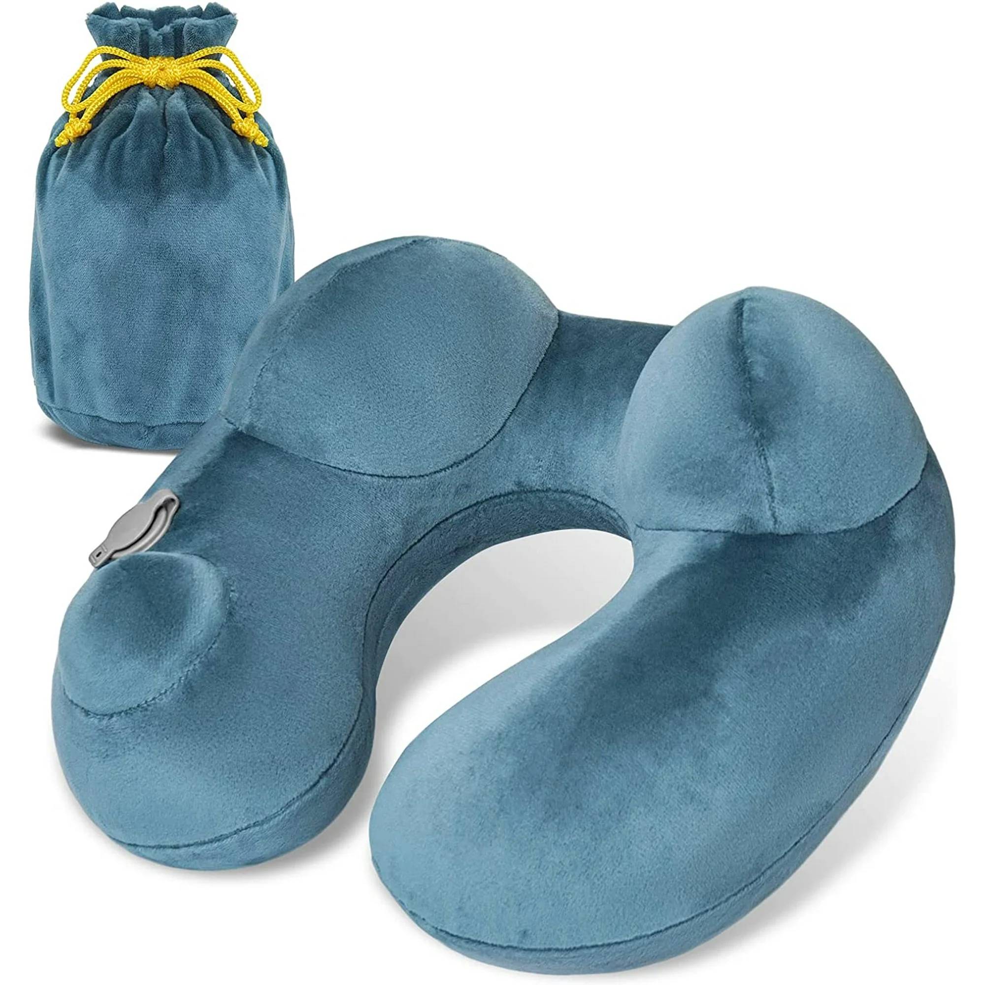 Our mission is to provide the best travel pillow for your journey. We wish our neck pillow can help you enjoy your trip with eternal comfort. The travel pillow is ergonomically designed, it inflates on compression, it is clean so you can forget the embarrassment of blowing with your mouth. The crystal cashmere cover is soft and comfortable. It is easy to store, take off and carry. It is ideal for long flights, working as a side sleeper pillow while you sleep on a seat in a train. It is an excellent companion for business trips, travel and at home. This is a great travel pillow for planes, trains, etc. You need a travel pillow for your trip. The Metene Pillow is a great choice. It is soft, comfortable, portable and easy to take along.