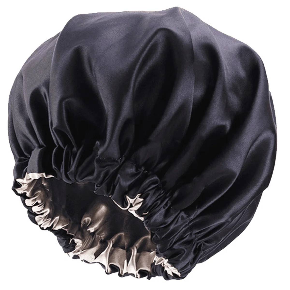 Silk Bonnet Satin Bonnet Hair Bonnet for Women, Shower Caps Double-Layer Large Reversible for Curly Hair Long Hair.

Double-layer satin sleep cap are comfortable and breathable, Give your hair better protection, Locking in moisture better, Prevent tangles in your hair, Keep your hair smooth, and Prevent static electricity in your hair, You can use it in any environment, whether you are relaxing at home, sleeping or bathing, washing face, making up, SPA, cooking etc.
Feature:
. Breathable
. Soft
. Comfortable
. Satin

Packing list:
1x Satin Bonnet